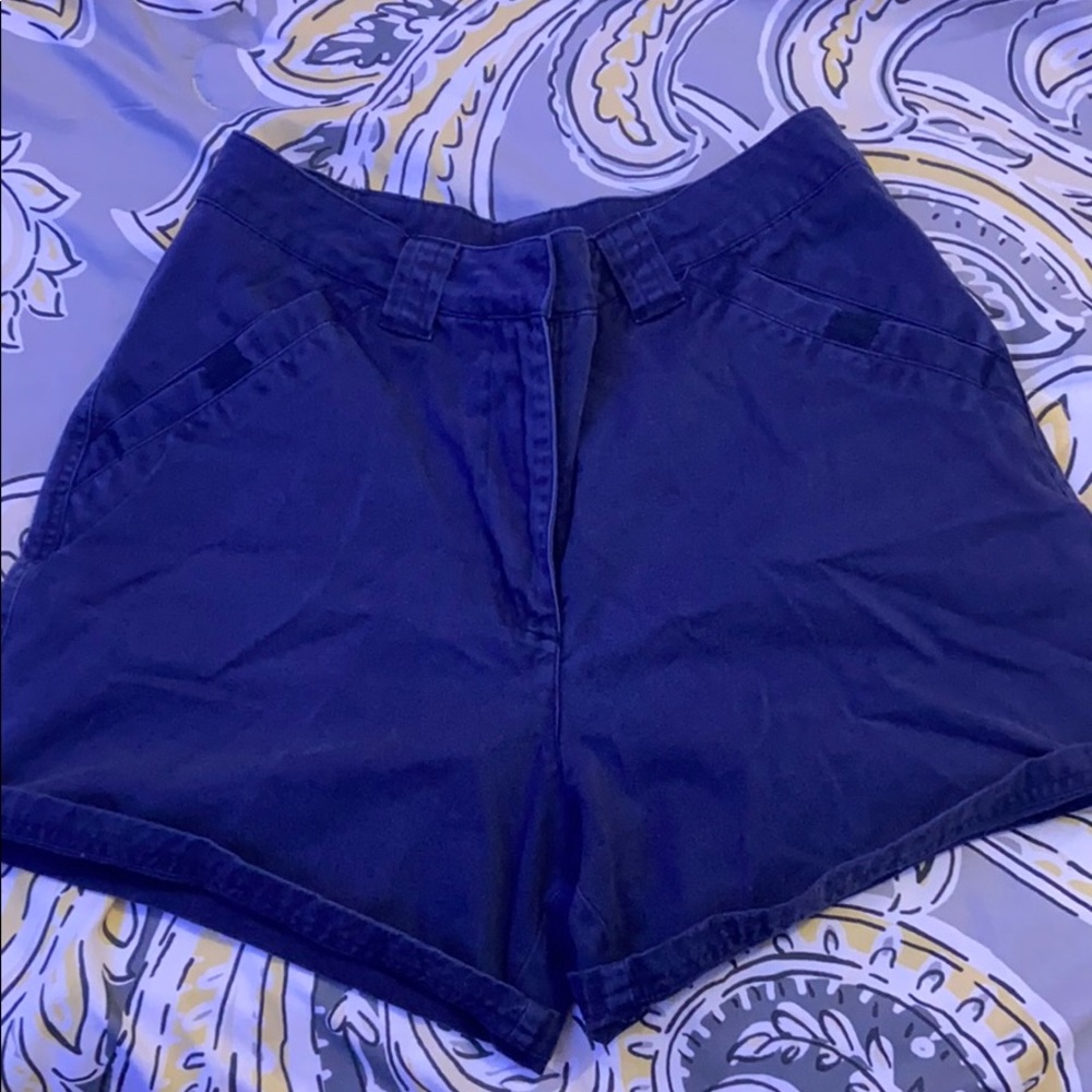 High waisted hand painted shorts